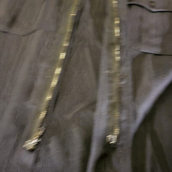 Vintage Flying Cross Dacron Rayon Blend Navy Blue Faux Button Zip 26" P2P - Picture 5 of 13